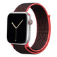 pink black nylon sport loop watch band for apple watch series 10 42mm and 45mm and ultra 2 made from woven nylon
