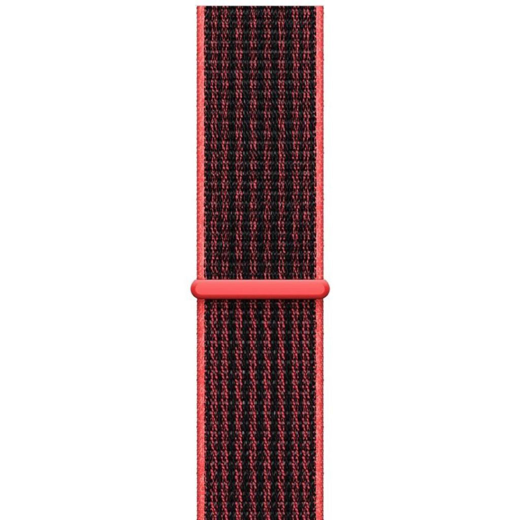 pink black nylon sport loop watch band for apple watch series 10 42mm and 45mm and ultra 2 made from woven nylon
