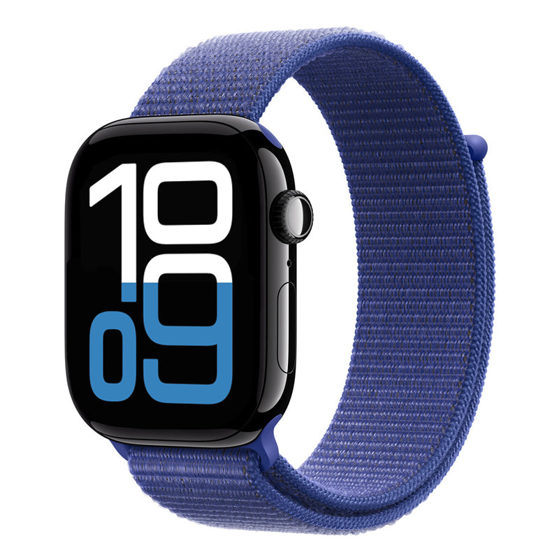 New style ultramarine blue sport loop watch band for apple watch series 10 42mm and 45mm and ultra 2 made from woven nylon