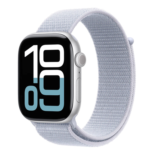 New style blue cloud sport loop watch band for apple watch series 10 42mm and 45mm and ultra 2 made from woven nylon