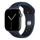 midnight black colour silicone watch strap for apple watch series 11 42mm 46mm with perforated holes for breathing while running and active sports