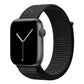 black nylon sport loop watch band for apple watch series 10 42mm and 45mm and ultra 2 made from woven nylon