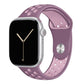 purple plum pink silicone watch strap for apple watch series 11 42mm 46mm with perforated holes for breathing while running and active sports