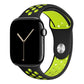 black volt silicone watch strap for apple watch series 11 42mm 46mm with perforated holes for breathing while running and active sports