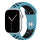 feather blue silicone watch strap for apple watch series 11 42mm 46mm with perforated holes for breathing while running and active sports