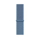 blue nylon sport loop watch band for apple watch series 10 42mm and 45mm and ultra 2 made from woven nylon