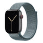 grey blue teal nylon sport loop watch band for apple watch series 10 42mm and 45mm and ultra 2 made from woven nylon