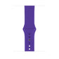 A dark violet colour watch strap made from silicone for apple watch series 10 size 42mm and 46mm on a display band