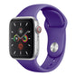 A dark violet colour watch strap made from silicone for apple watch series 10 size 42mm and 46mm on a display band