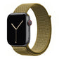 olive green nylon sport loop watch band for apple watch series 10 42mm and 45mm and ultra 2 made from woven nylon