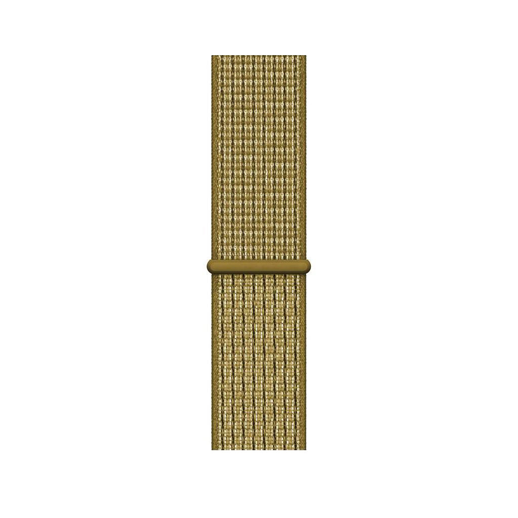 olive green nylon sport loop watch band for apple watch series 10 42mm and 45mm and ultra 2 made from woven nylon