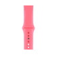 A bright pink Colour silicone watch strap sport band on an Apple watch series 10 46mm and 42mm  and Ultra 2