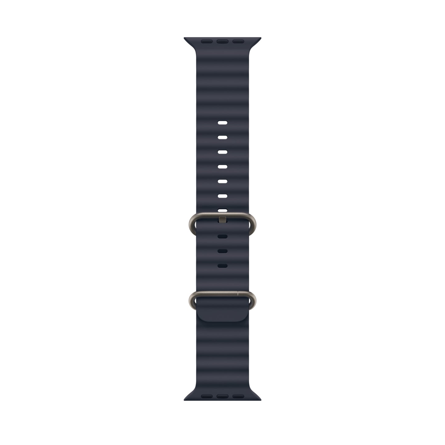 A midnight colour silicone watch strap for apple watch series 10 and ultra designed for sports and active gym activities