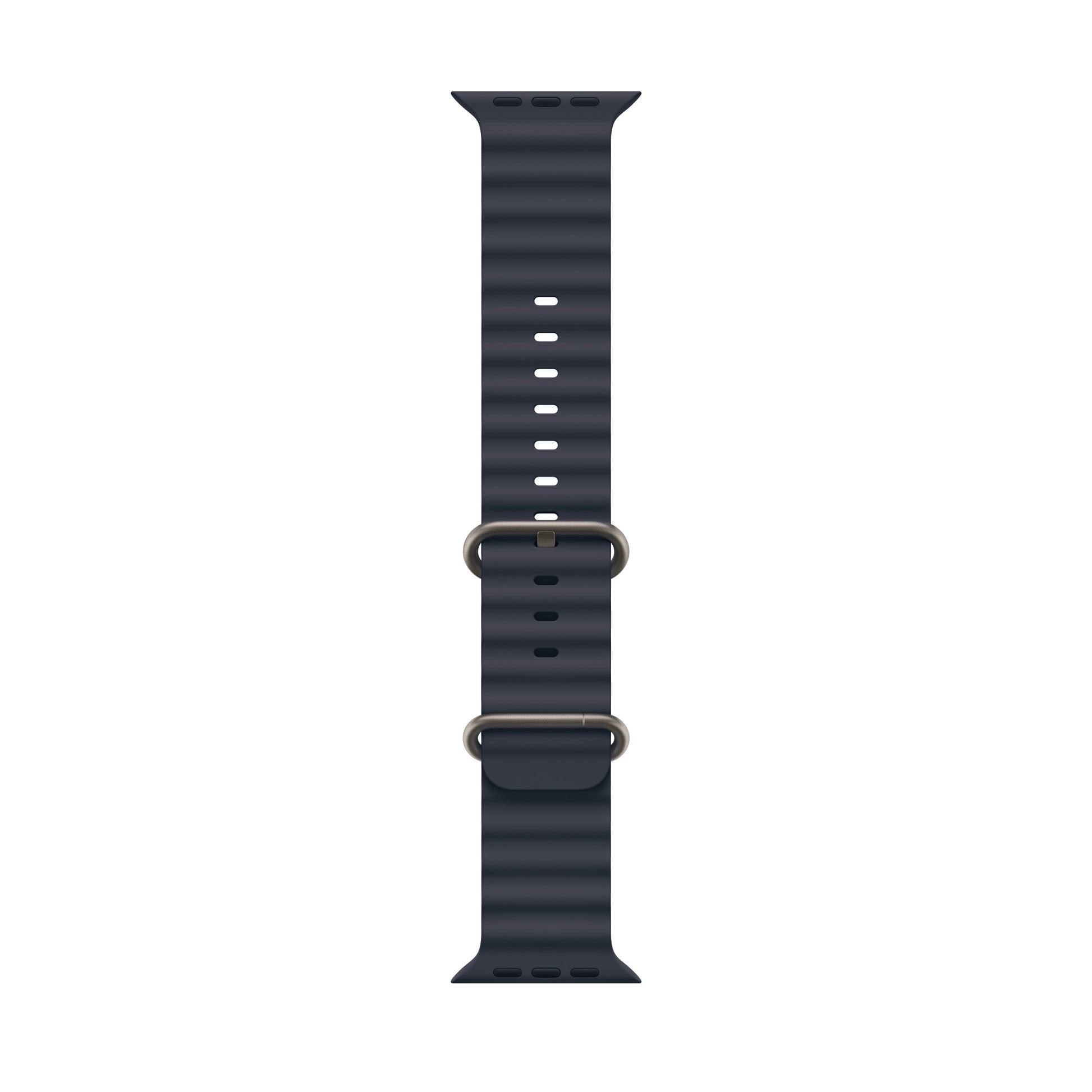 A midnight colour silicone watch strap for apple watch series 10 and ultra designed for sports and active gym activities