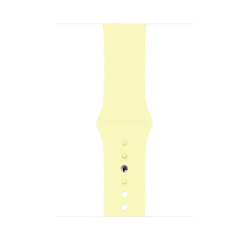 Pastel Yellow colour silicon watch band for apple watch series 9 41mm