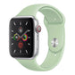 An official mint Green colour silicone watch strap sport band on an Apple watch series 10 46mm and 42mm  and Ultra 2