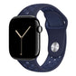 navy blue silicone watch strap for apple watch series 11 42mm 46mm with perforated holes for breathing while running and active sports