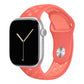 orange pink silicone watch strap for apple watch series 11 42mm 46mm with perforated holes for breathing while running and active sports