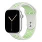green cidar fog colour silicone watch strap for apple watch series 11 42mm 46mm with perforated holes for breathing while running and active sports