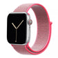 hot pink nylon sport loop watch band for apple watch series 10 42mm and 45mm and ultra 2 made from woven nylon