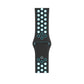 black and light blue silicone watch strap for apple watch series 11 42mm 46mm with perforated holes for breathing while running and active sports