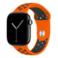 orange dark grey silicone watch strap for apple watch series 11 42mm 46mm with perforated holes for breathing while running and active sports