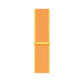 yellow nylon sport loop watch band for apple watch series 10 42mm and 45mm and ultra 2 made from woven nylon