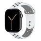 white grey silicone watch strap for apple watch series 11 42mm 46mm with perforated holes for breathing while running and active sports