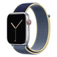 blue yellow nylon sport loop watch band for apple watch series 10 42mm and 45mm and ultra 2 made from woven nylon