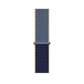blue yellow nylon sport loop watch band for apple watch series 10 42mm and 45mm and ultra 2 made from woven nylon
