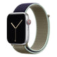 khaki blue nylon sport loop watch band for apple watch series 10 42mm and 45mm and ultra 2 made from woven nylon
