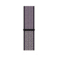 purple and green nylon sport loop watch band for apple watch series 10 42mm and 45mm and ultra 2 made from woven nylon
