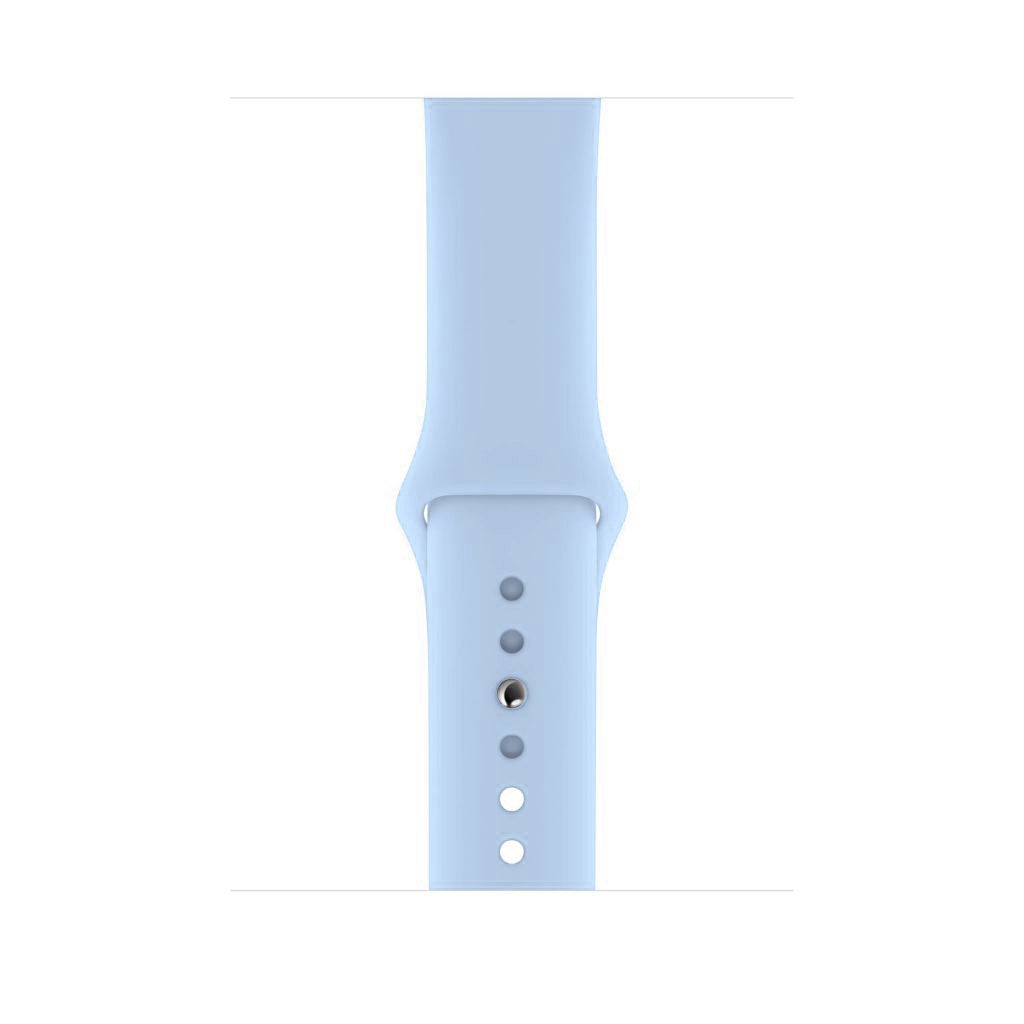A silicon sky blue colour apple watch strap band for series 9 41mm