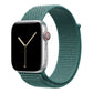 pine green yellow nylon sport loop watch band for apple watch series 10 42mm and 45mm and ultra 2 made from woven nylon