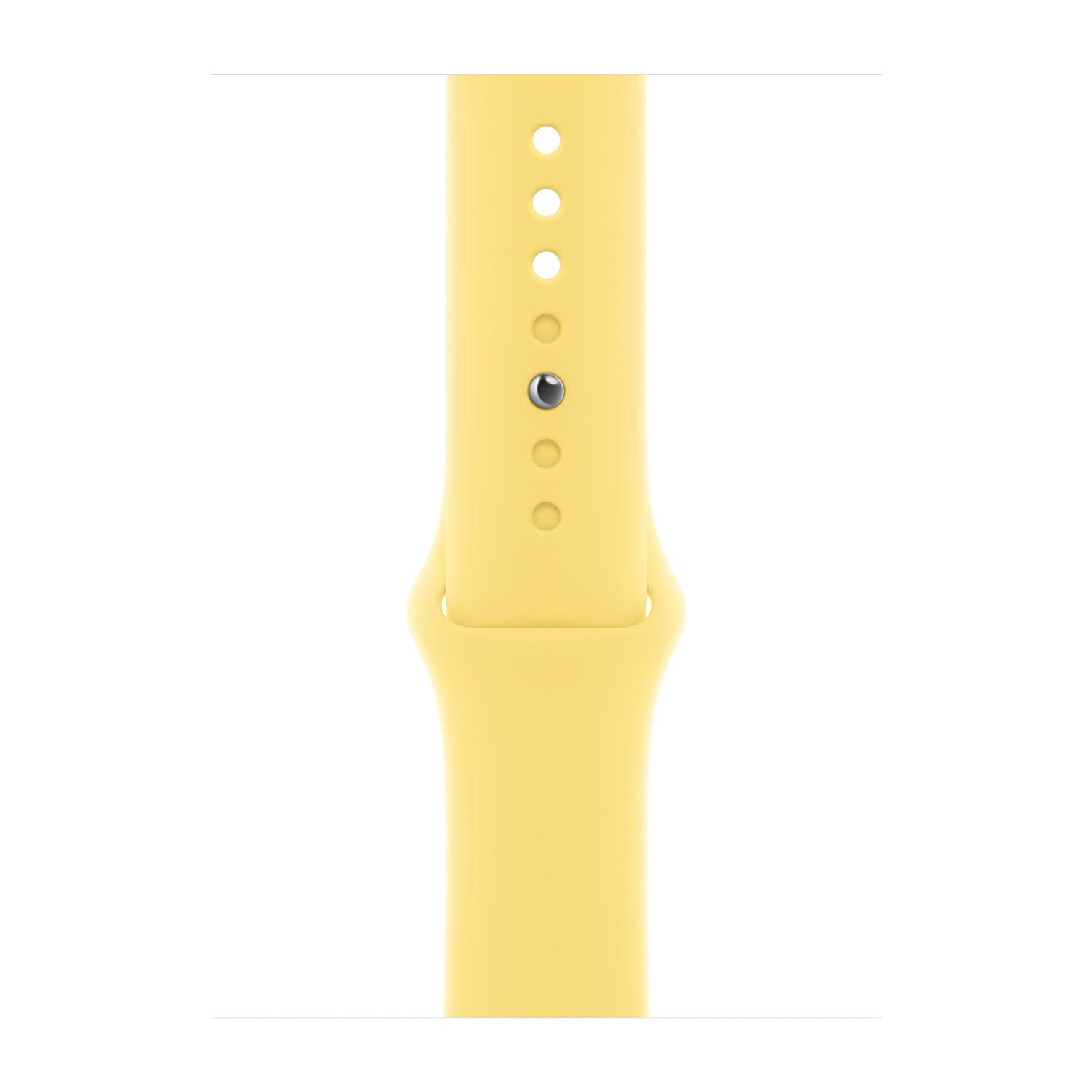 Lemon yellow colour silicon sport strap for apple watch series 9 41mm and 45mm
