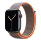 orange grey nylon sport loop watch band for apple watch series 10 42mm and 45mm and ultra 2 made from woven nylon