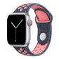 Blue Pink colour apple watch series 11 42mm 46mm silicone sports strap with a unique pattern of splatter paint design, this watch strap is designed for active people