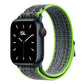 New style bright green and blue sport loop active watch band for apple watch series 9 and ultra made from woven nylon