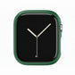 Green Colour made from polycarbonate material protector with a strong built in tempered glass screen to protect your apple watch series 11 42mm and 46mm from damage displayed on a tilted angle
