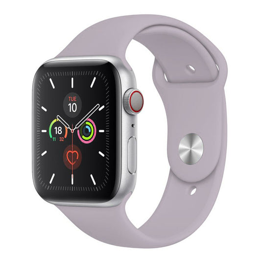 A light lavender purple colour sport strap band made from premium silicone for Apple Watch series 10 42mm and Ultra 2