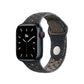 Midnight Blue Khaki colour apple watch series 9 silicon sports strap with a unique pattern of splatter paint design, this watch strap is designed for active people