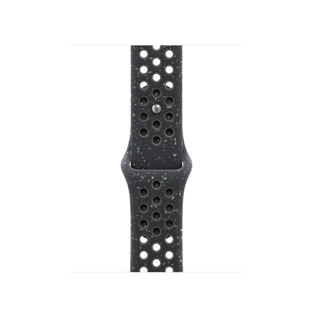 Midnight Blue Khaki colour apple watch series 9 silicon sports strap with a unique pattern of splatter paint design, this watch strap is designed for active people