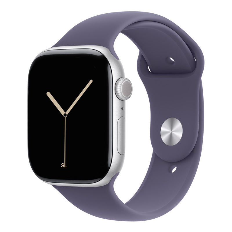A purple fog colour Apple watch sport band made from premium silicone for series 11 42mm 45mm 46mm and ultra 3 and SE