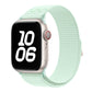 New style soft mint green sport loop active watch band for apple watch series 10 and ultra 2 made from woven nylon