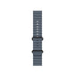 An anchor blue colour watch strap band made from silicone  with two metal buckles on an Apple watch series 11 42mm/ 45mm/ 46mm and ultra 3 designed for the ocean and active sports