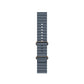 An anchor blue colour watch strap band made from silicone  with two metal buckles on an Apple watch series 11 42mm/ 45mm/ 46mm and ultra 3 designed for the ocean and active sports