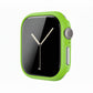 apple green Colour made from polycarbonate material protector with a strong built in tempered glass screen to protect your apple watch series 11 42mm and 46mm from damage displayed on a tilted angle