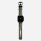 Military Green colour premium silicone extra thick watch strap band designed for adventurers and mountain hiking for Apple watch series 11 size 46mm and Ultra 3