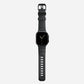 Black colour premium silicone extra thick watch strap band designed for adventurers and mountain hiking for Apple watch series 10 size 46mm and Ultra 2