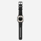 Black colour premium silicone extra thick watch strap band designed for adventurers and mountain hiking for Apple watch series 10 size 46mm and Ultra 2